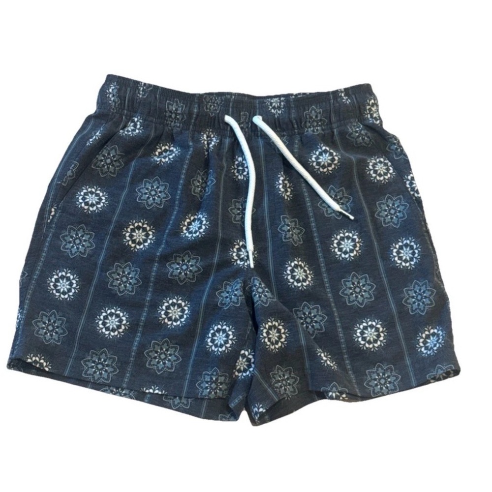 RSQ Men's Blue Patterned Swim Shorts Size XS